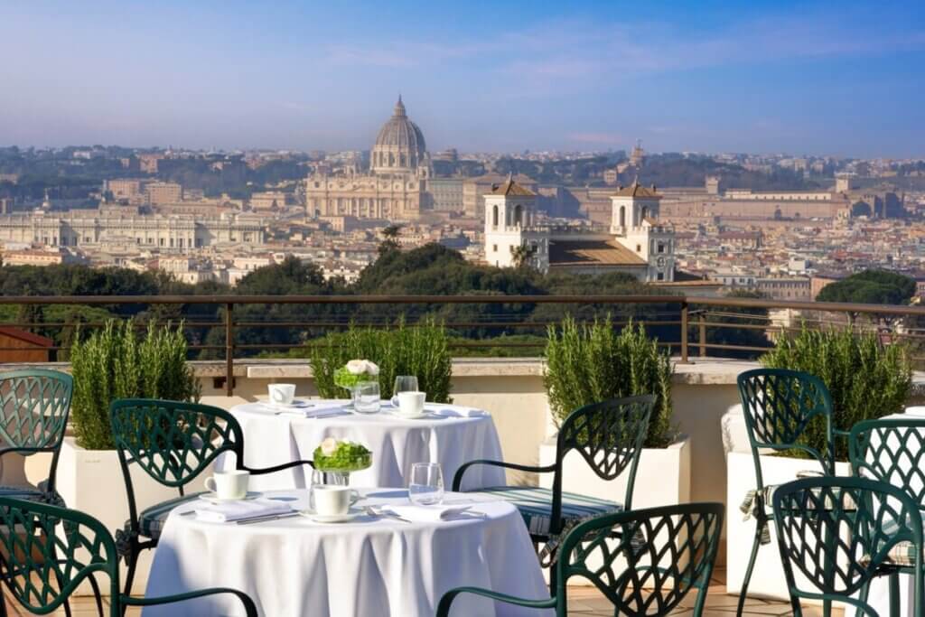 Rooftop Grand Hotel Flora Rome